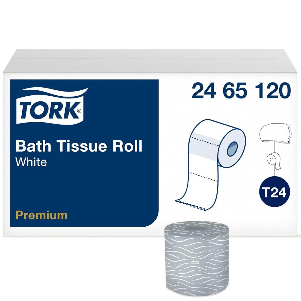 imageTork Septic Safe Toilet Paper White Embossed for Comfort 2ply 450 Sheets per Roll 48 Rolls 2465120