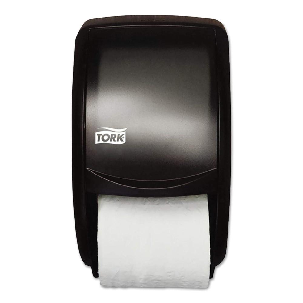 imageTork Twin Toilet Paper Roll Dispenser Smoke T24 Modern Look 55TR