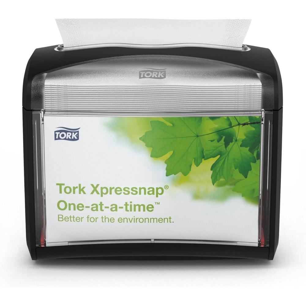 imageTork Xpressnap Napkin Dispenser Black N4 Compatible Signature Range 4Pack 6232100Pack of 4