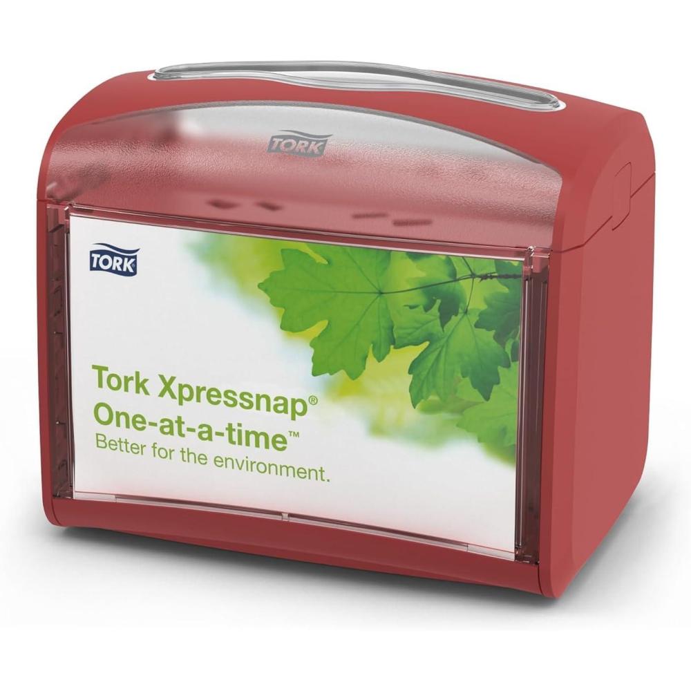 imageTork Xpressnap Napkin Dispenser Black N4 Compatible Signature Range 4Pack 6232100Red  Pack of 1