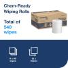 imageEverwipe by Tork ChemReady Wiping Rolls White Make Your Own Wet Wipes 6 x 90 wipes 192841 016901 Count Pack of 6