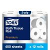 imageTork Bath Tissue Roll Premium 2ply For everyday use at home Extra soft toilet paper 41x4quot 400 sheetsroll 12 rollspoly pack 4 packscase