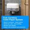 imageTork Coreless HighCapacity Toilet Paper Roll White T7 Advanced 2Ply 36 x 1000 sheets 47288012 x 1000 sheets