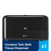 imageTork Coreless Toilet Paper Dispenser Black For Homes and Small Businesses Fits T7 DispensersDispenser  Black