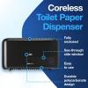imageTork Coreless Toilet Paper Dispenser Black For Homes and Small Businesses Fits T7 DispensersDispenser  Black