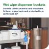 imageTork Everwipe Mobile Wet Wipe Buckets White Resealable Bucket Compatible with Everwipe Wipes Roll 2 buckets 192811 10BKT2Wet Wipes Bucket