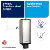 imageTork Foam Skincare Manual Dispenser for Foam Soap and Hand Sanitizer 466000  Economical S4 Dispenser System Color Stainless Steel Pack of 1Pack of 1  Steel  Manual