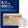 imageTork Hand Towel Roll Natural H80 Universal 100 Recycled Fiber 6 Rolls x 800 ft 8031300Natural White