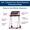imageTork Industrial Floor Stand Paper Towel Roll Dispenser Red W1 Mobile 6520281Dispenser