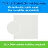 imageTork LinStyle White Dinner Napkin Flat 1ply 17quot x 17quot 1 x 500 napkins NC7100White