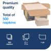 imageTork LinStyle White Dinner Napkin Flat 1ply 17quot x 17quot 1 x 500 napkins NC7100White