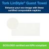 imageTork LinStyle White Guest Towel Absorbent 16 Fold 1ply 17quot x 12quot 8 x 80 towels NC7160P
