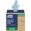 imageTork LowLint Cleaning Cloth Blue Flat Pack 1 x 250 Cloths 192481240 Count Pack of 4
