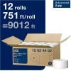 imageTork Matic Extra Soft Paper Hand Towel Roll White with Blue Leaf H1 Premium High Absorbency 6 Rolls x 300 ft 290094White