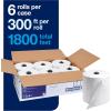 imageTork Matic Extra Soft Paper Hand Towel Roll White with Blue Leaf H1 Premium High Absorbency 6 Rolls x 300 ft 290094White