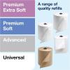 imageTork Matic Extra Soft Paper Hand Towel Roll White with Blue Leaf H1 Premium High Absorbency 6 Rolls x 300 ft 290094White