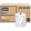 imageTork Matic Extra Soft Paper Hand Towel Roll White with Blue Leaf H1 Premium High Absorbency 6 Rolls x 300 ft 290094WhiteBlue Leaf