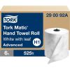 imageTork Matic Hand Towel Roll White With Gray Leaf Advanced H1 100 Recycled Fiber High Absorbency Medium Capacity 2Ply 6 Rolls x 525 ft  290092A6 pack