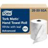 imageTork Matic Hand Towel Roll White With Gray Leaf Advanced H1 100 Recycled Fiber High Absorbency Medium Capacity 2Ply 6 Rolls x 525 ft  290092A6 pack