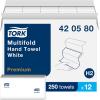 imageTork Multifold Hand Towel White Premium Quality 250 Towels per Pack 12 Packs Fits H2 Towel DispensersTork