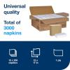imageTork Natural Dinner Napkin 18 Fold 1ply 17quot x 15quot 12 x 250 napkins N5186white