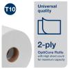 imageTork OptiCore Midsize Toilet Paper Roll White T10 Universal 2ply 12 x 2000 sheets 160090