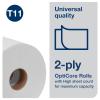 imageTork OptiCore Midsize Toilet Paper Roll White T11 Universal 2ply 36 x 865 sheets 161990