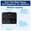 imageTork OptiCore Twin Toilet Paper Roll Dispenser Black T11 High Capacity 565728
