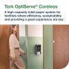 imageTork OptiServe 2Roll Coreless Toilet Paper Dispenser White T7T5 Vertical Dispenser Elevation Design 473520Black