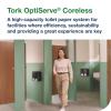 imageTork OptiServe 4Roll Coreless Toilet Paper Dispenser Black T7T5 Vertical Dispenser Elevation Design 473628