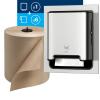 imageTork Paper Hand Towel Dispenser Stainless Steel  H1  Refill  Universal Hand Towel Roll Pack of 6
