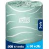 imageTork Toilet Paper Roll White T24 Universal 2Ply 96 x 500 sheets TM1616S ampamp Multifold Hand Towel Natural H2 Universal 100 Recycled Fibers 16 x 250 Sheets MK520A