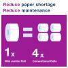 imageTork Twin Mini Jumbo Toilet Paper Dispenser Black  T2  Refill  Advanced Mini Jumbo Bath Tissue Roll White 12 x 751 Sheets