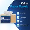 imageTork Value Paper Towels White Popup Box 110 Paper Towels per Pack 18 PacksSelfDispensing Paper Wipers