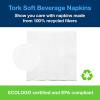 imageTork White Soft Beverage Napkin 14 Fold 2ply 93quot x 93quot 40 x 150 napkins B1242