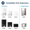 imageTork Xpress Multifold Hand Towel Dispenser Black H2 OneataTime Dispensing Elevation Range  H2  Multifold Hand Towel White Premium Quality 250 Towels per Pack 12 Packs