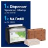 imageTork Xpressnap Natural Dispenser Napkin N4 Universal Interfold 1ply 13quot x 85quot 12 x 500 napkins DX906EBundle  Dispenser  Refill