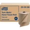imageTork Matic Extra Soft Paper Hand Towel Roll White with Blue Leaf H1 Premium High Absorbency 6 Rolls x 300 ft 290094Natural