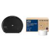 imageTork Mini Jumbo Toilet Paper Roll Dispenser  Black  T2  Refill  Advanced Mini Jumbo Bath Tissue Roll 12 rolls