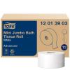 imageTork Mini Jumbo Toilet Paper Roll White T2 Advanced 1Ply 12 x 1200 1201390312 pack