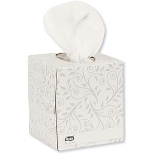 imageTork Advanced Facial Tissue White Soft Gentle 2Ply F1 Dispenser Compatible 30 Boxes x 100 Tissues TF6810Cube Box