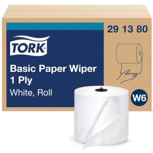 imageTork Basic Paper Wiper White W6 Roll Towel 4 x 1452 Sheets 291380White