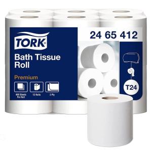 imageTork Bath Tissue Roll Premium 2ply For everyday use at home Extra soft toilet paper 41x4quot 400 sheetsroll 12 rollspoly pack 4 packscase