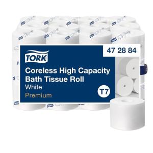 imageTork Coreless HighCapacity Toilet Paper Roll White T7 Premium 2ply 36 x 750 sheets 47288436 x 750 sheets