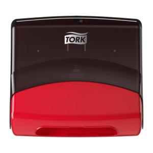 imageTork Folded Wiper Dispenser RedBlack W4 WallMounted 6540281