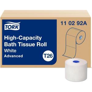 imageTork HighCapacity Toilet Paper Roll White T26 Advanced 2Ply 36 x 1000 sheets 110292ADispenser