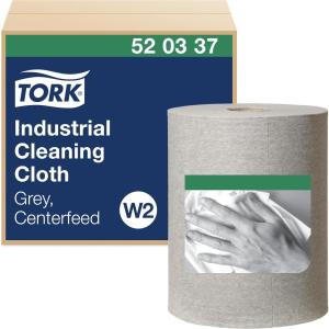 imageTork Industrial Cleaning Cloth Centerfeed Gray W2 1 x 500 Cloths 520337Refill