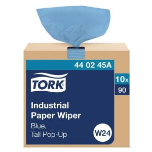 imageTork Industrial Paper Wiper Blue W24 Popup Box 10 x 90 Sheets 440245A