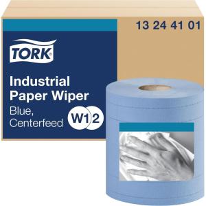 imageTork Industrial Wiper Blue W1W2 Centerfeed 2 x 375 Sheets 13244101Blue