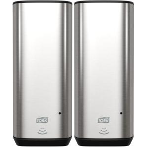 imageTork Intuition Sensor Skincare Dispenser Black S4 for Hand Soap and Hand Sanitizer Elevation Range 571609Pack of 2  Silver  Automatic